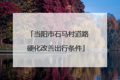 当阳市石马村道路硬化改善出行条件